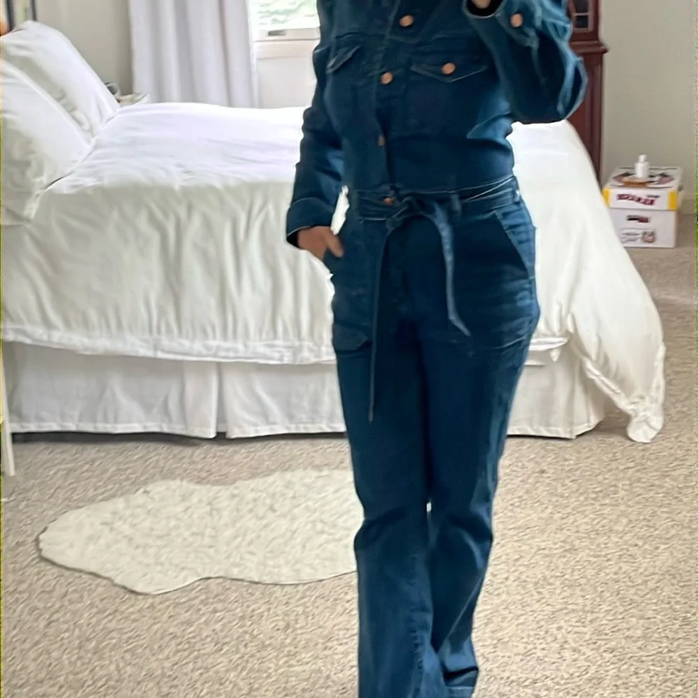 GAP Blue Denim Jumpsuit - Picture 2 of 7